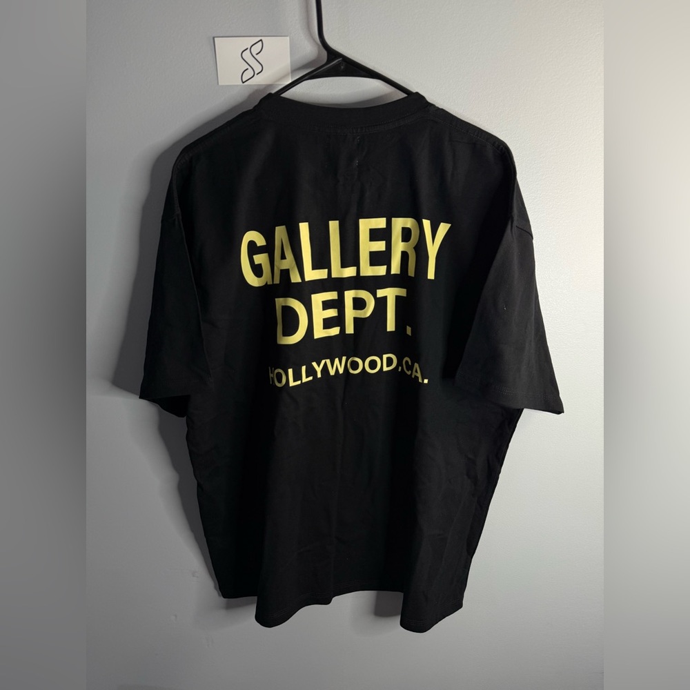 Gallery Dept Black Tee with Yellow Print